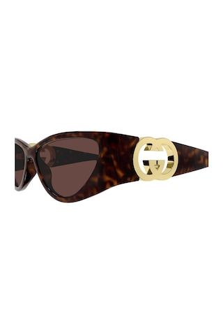 Gucci Gg1824s 002 55 Kadın Güneş Gözlüğü Kahverengi