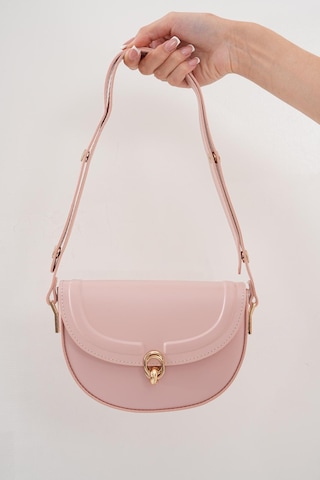 Acı Kahverengi Suni Deri Ayarlanabilir Askılı El ,kol Ve Omuz Çantası Açık Pembe