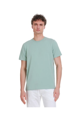 Hatemoğlu Mavi Regular Fit Bisiklet Yaka Pamuklu Tişört 1996538 Mavi-03