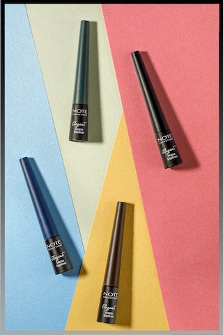Note Cosmetique Elegant Matte Dipliner Waterproof Suya Dayanıklı - 01 Coal Black - Siyah