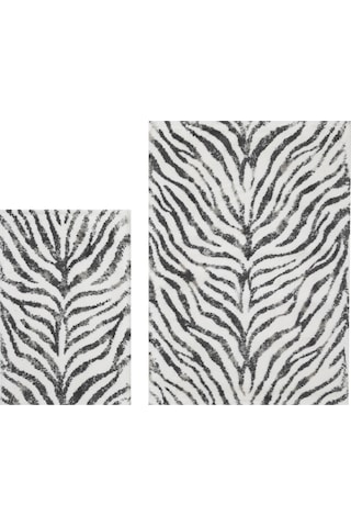 Mudo Home Zebra 2'li Banyo Paspas Seti Çok Renkli