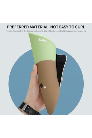 Skycity Bubm Silikon Dolgulu Kalın Kumaş Fare Padı - Kaymaz Altlık, Yumuşak Dokunmatik, Renkli Kartoon Desenli Ayı