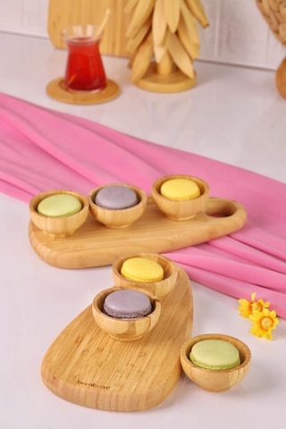 Bambum 8 Parça Bambu Sosluk Çerezlik Kahvaltı Ve Sunum Seti Bambu