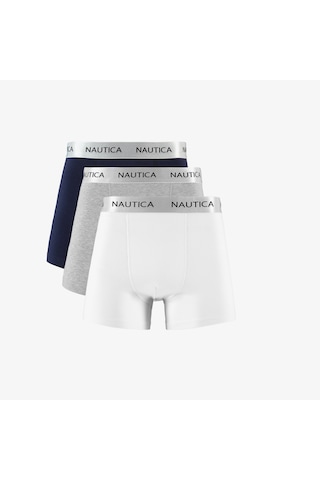 Nautica Nautıca Erkek Renkli 3'Lü Boxer X15312T 0Gh Gri
