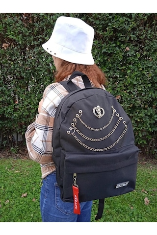 Shopiolog Zincirli Unisex Kore Model Sırt Çantası