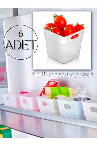 6 Adet Buzdolabı Kapak Içi Düzenleyici Organizer 6'lı Buzdolabı Içi Düzenleyici Ve Banyo Organizeri Şeffaf