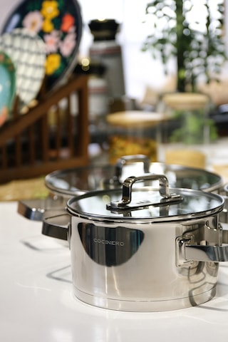 Cocinero 1097 Gloss 8 Parça Çelik Tencere seti Gümüş