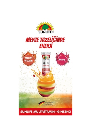Sunlife Multivitamin Destek Seti 2 x 20 Efervesan Tablet
