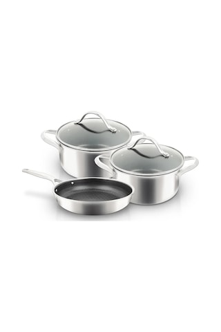 Uniqella Silver Pro Serisi Kırmızı 5 Parça Set Çelik