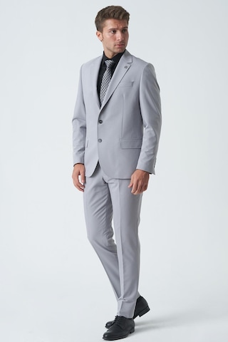 White Stone Chelmsford T2456 Slim Fit 6 Drop Düz Takım Elbise A.gri-a.gri Açık Gri