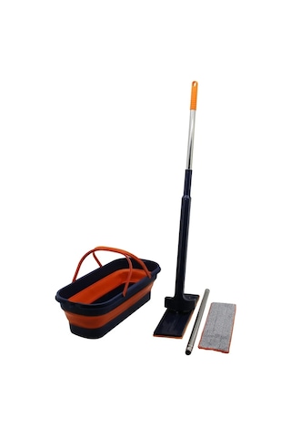 Tekerlekli Katlanır Mop Seti Yedek Bezli 360 Başlıklı Temizlik Aracı Diğer
