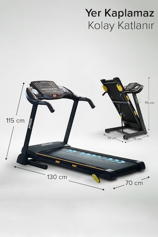 Proforce Pasifik Koşu Bandı - 2.50 Hp Katlanılabilir Kolay Kurulum Led Gösterge 0.8-14 Km/sa