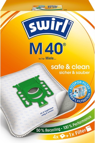 Swirl M 40/10 EcoPor Siemens ve Bosch Uyumlu Elektrikli Süpürgeler için Toz Torbası EcoPor-Filter