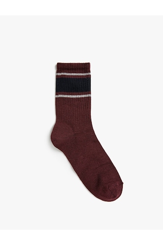 Koton Desenli Çorap Bordo Şarap 2kak81095aa 2KAK81095AA480 Bordo