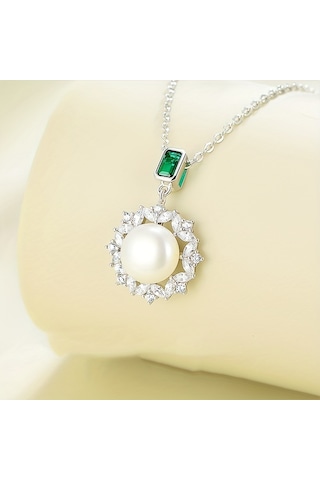 İnci Kolye Niş Tasarım Zincir Takı Gümüş