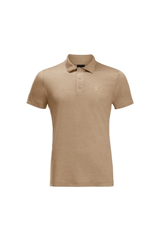 Jack Wolfskin Travel Polo Erkek Outdoor Tişört Kahve Kahve