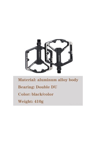 Jeemson Alüminyum Çift Du Rulmanlı, Kaymazsız Platform Bisiklet Pedalları - Dağ, Yol, Katlanabilir Bisikletler İçin Siyah 1 Adet Çift