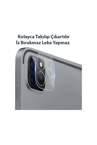Gor Apple Uyumlu iPad Pro 11 12.9 2020-2021 3D Cam Kamera Koruyucu 2