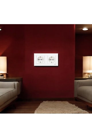 Viko Karre Beyaz 2'li Set Topraklı Priz + Topraklı Priz