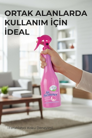 Fuji Pudra Oda Spreyi 400 Ml - 6'lı Eko Paket Air Freshener Neon Pudra Oda Kokusu