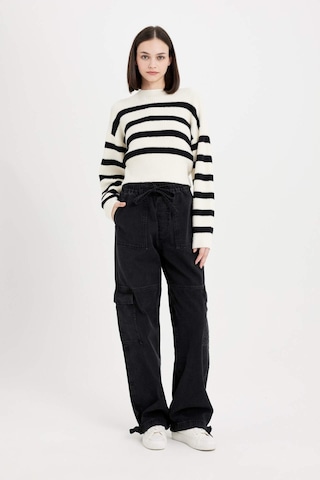 DeFacto Regular Fit Çizgili Bisiklet Yaka Triko Kazak R1285AZ24CWBK27
