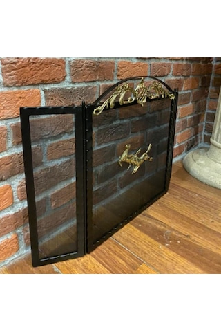 At Desenli Şömine Siperlik . Şömine Aksesuarları