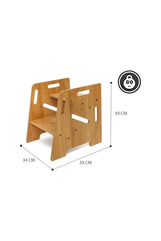 Minera Montessori Ahşap Basamak, Yükseltici, Tabure Ahşap