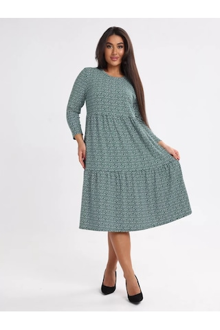 Danelııa Kadın Sonbahar Uzun Sıcak Ofis Elbisesi Büyük Beden 265103619