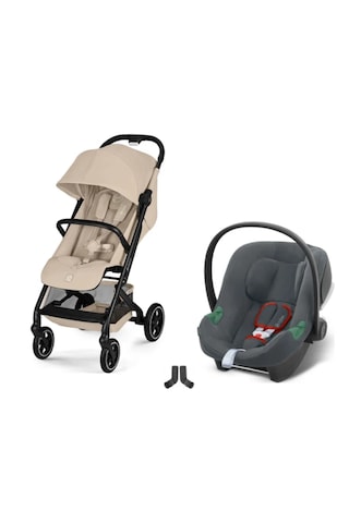 Cybex Beezy Travel Sistem Almond Beige & Aton Steel Grey Cybex Beezy Travel Sistem Almond Beige & Aton Steel Grey