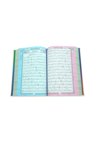Renkli Termo Deri Ciltli Kuranı Kerim - Medine Hatlı, Orta Boy - Pembe
