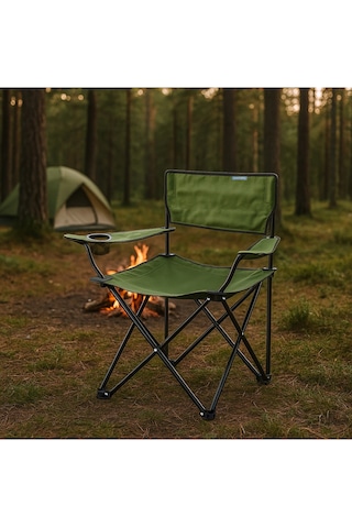 Eco Ergonomik Katlanır Kamp Sandalyesi Haki