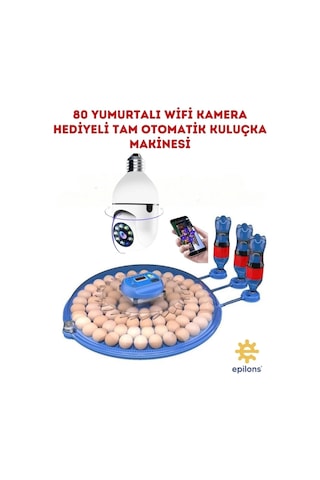 Tam Otomatik Kuluçka Makinesi 80-240 Yumurta Kapasiteli Çift Viyollü 220v Bx-316171