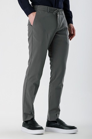Yazı Slim Fit Likralı Erkek Jogger Pantolon-7329 Antrasit