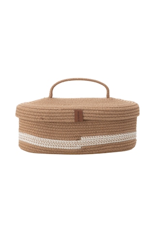 Mudo Home Venus Oval Düzenleyici Sepet Kahve 30x13x11 Kahverengi