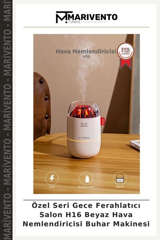 Özel Seri Gece Ferahlatıcı Salon H16 Beyaz Hava Nemlendiricisi Buhar Makinesi