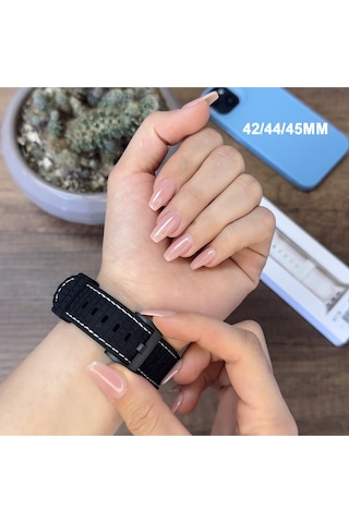 Apple Watch Uyumlu 1/2/3/4/5/6/se/7/8/9seri 42/44/45/49mm Kordon Kayış Silikon Mt78