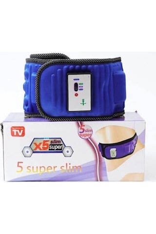 Super Slim 5 Motorlu Titreşimli Masaj Kemeri Göbek Eritme Aleti Çok Renkli
