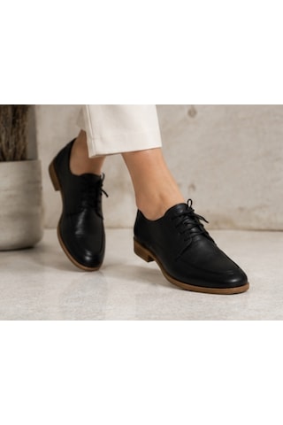 N Napa Shoe Np.7012.siyah Deri Ayakkabı