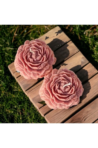 10 Adet Dekoratif Kokulu Şakayık Çiçeği Mum Çiçek Mum Düğün Toptan Mum Kutuludur