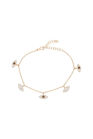 Zirkon Taşlı Bileklik 717025 Gold