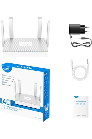 Cudy WR1300E 2.4 - 5 GHz 1200 Mbps Kablosuz Router