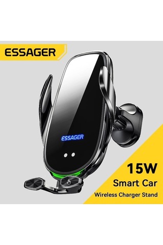 Tysm Joyjadehub Essager Qi 15w Kablosuz Şarj Araç Tutucusu, Otomatik Aç/kapa, 1 Adet 1pc