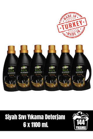 Siyah Sıvı Yıkama Deterjanı 6x 1100 Ml 6 L
