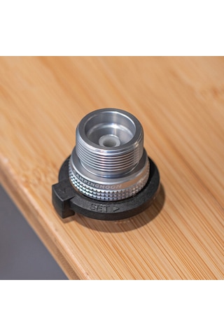 Kangvka Propana Kartuş Gaz Tankı Bağlayıcı, Kamp Ocağı Parçası, Alüminyum Ve Çinko Alaşımlı Adaptör Güvenli Bağlantı Gümüş