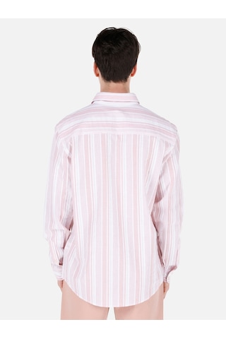 Colin's Colins Regular Fit Shirt Yaka Desenli Pembe Erkek Uzun Kol Gömlek Cl1067583 Q1.v1 Plı Pembe