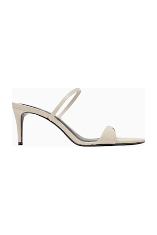 Schutz Strappy 75 Deri Zarif Ve Minimal Ince Bantlı, 75mm Topuklu Sandalet Beyaz