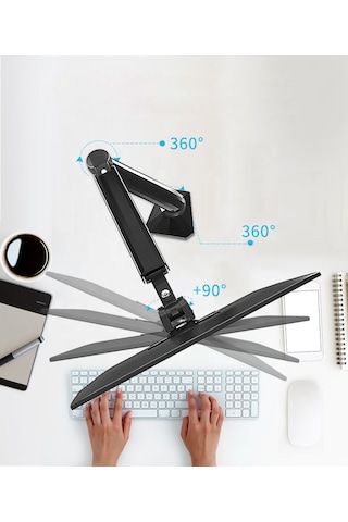 Kaloc Ds90 17"-32" Amortisörlü Monitör Masa Tutucu Kol Stand