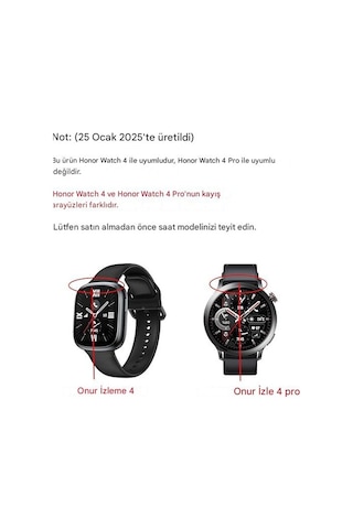 Honor Watch 4 Kordon Spor Silikon Kordon Mix