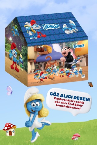 Ca Games Şirinler - Smurfs Temalı Lisanslı Kaliteli Kumaşlı 2 Kişilik Kolay Kurulum Eğlenceli Çocuk Oyun Çadırı Açık Mavi
