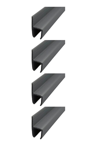 8 Mm Küçük H Y Alüminyum Görünümlü 1. Kalite Plastik Cam Balkon Fitili 200 Cm 4 Adet 2 M